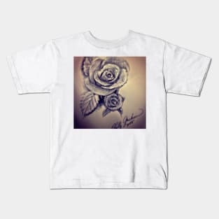 "A Portrait Of A Rose" Kids T-Shirt